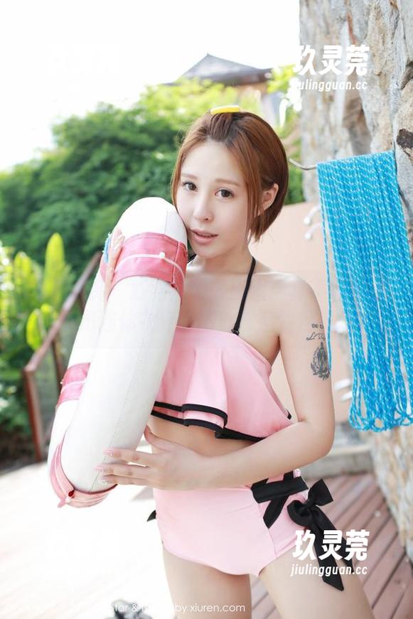模范学院 - 慕羽茜全套原图：真不敢相信她能把连体衣穿得如此“考验目光”！